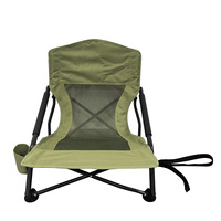 Silla Plegable Portátil para Exteriores, Silla de Pesca con Respaldo, para Picnic, Camping, Ocio, Taburete Bajo de Tela Oxford y Carbono