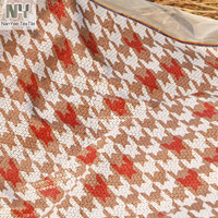 Tissu à paillettes Nanyee Textile populaire à imprimé hirondelles orange et blanches pour robe femme