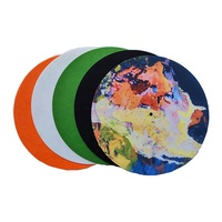 Tapis de plateau à gratter blanc uni graphique personnalisé blanc tapis de table vinyle pour tourne-disque 12in dj Audiophile