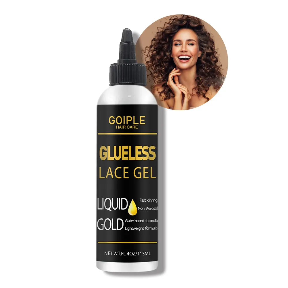 Private Label Liquid Gold Invisible Glueless Lace Bond Gel Temporary Hold Wig Glue Adhesive for Hair Extension Wig Front Toupee