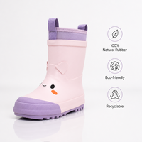 Bottes de pluie pour enfants personnalisées en dessin animé, support OEM ODM, bottes Wellington imperméables en caoutchouc naturel, vente en gros, fabricant professionnel