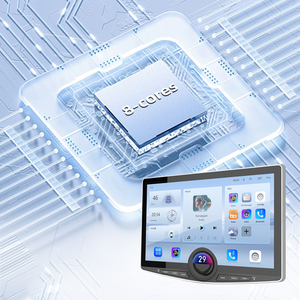 Xe đa phương tiện 10 ''auto DVD Car Player với núm kép và nút xe đài phát thanh Android Stereo Màn hình cảm ứng 4 Core carpay không dây - Product Image 3