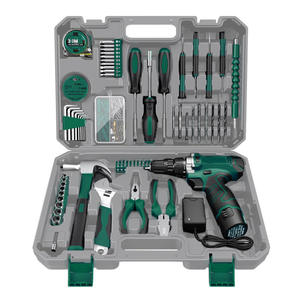 Juego de taladro de iones de litio de 206 piezas, kit de herramientas eléctricas inalámbricas con estuche para reparaciones domésticas y proyectos de bricolaje - Product Image 1