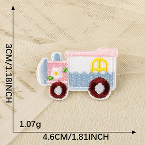 Moda Corea estilo transporte vehículo autoadhesivo bordado decorativo Diy parches pegatinas para bolsa sombrero ropa - Product Image 5