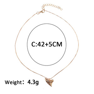 Trendz personalizado chapado en oro de plata metálica de diente de tiburón de <span class=keywords><strong>los</strong></span> niños collar - Product Image 3