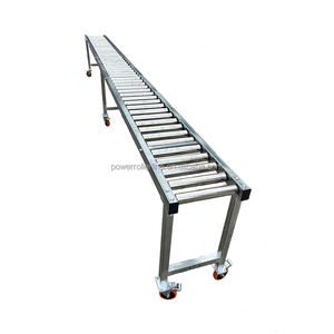 Çok sanayi için Naili konveyör, elektriksiz paslanmaz çelik hareketli ve sabit makaralı konveyör ayarlanabilir hız lastik bant - Product Image 3