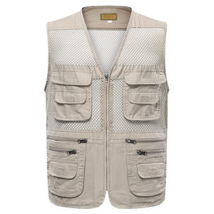 Gilet de travail multi-poches à séchage rapide LAYENNE pour homme, cargo surdimensionné, photographe, <span class=keywords><strong>noir</strong></span>, maille utilitaire, coupe-vent, pêche en plein air, gilet pour homme - Product Image 3