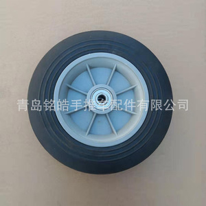 Roues pivotantes 10 pouces en caoutchouc massif, fonctionnement silencieux, pour chariot à main, chariot à outils, type à trou de boulon, frein non inclus - Product Image 3