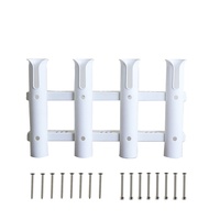 Accessoire de quincaillerie marine pour bateau, support de canne à pêche à 4 points en plastique ABS noir/blanc