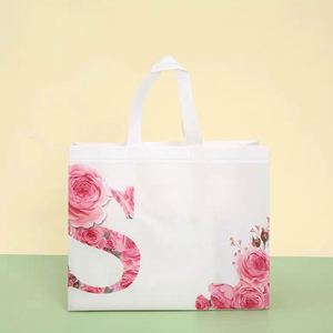 Sac fourre-tout réutilisable en non-tissé blanc pur, écologique, avec fermeture à l'épaule, idéal pour les cadeaux - Vente en gros - Product Image 2