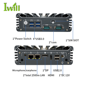Venta caliente Core I5 7360U Industrial Fanless Mini PC 2xCOM RS232 RS485 2x2,5G LAN 6xUSB - Product Image 5