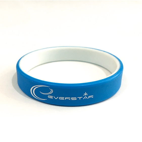 Bracelet en Silicone OEM personnalisé, avec marque en caoutchouc, 12mm de diamètre