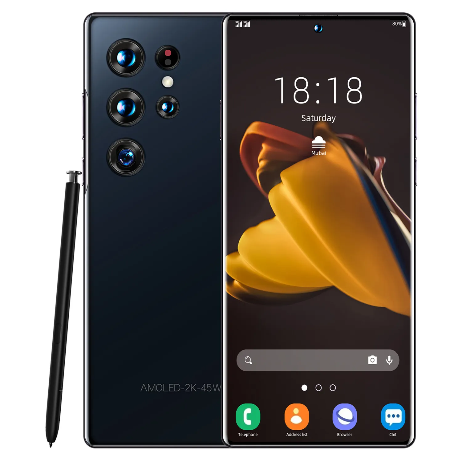 Telefoon Android Mobiele Telefoons 10 Core Smartphone 72 + 108Mp Smartphone Fabrieksprijs S22 Ultra 16G + 512Gb Smartphone 5G Hd