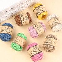 Corde de Jute colorée 1.5mm, corde d'emballage en toile de Jute à 3 brins pour l'artisanat, le bricolage et l'emballage de cadeaux