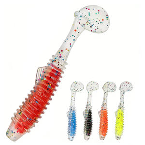 TGD Meilleur lot de 10 <span class=keywords><strong>leurres</strong></span> <span class=keywords><strong>souples</strong></span> en plastique 65mm 2g, appâts de pêche en PVC, vers artificiels à queue en T, action wobbler <span class=keywords><strong>pour</strong></span> <span class=keywords><strong>la</strong></span> pêche au bar et à <span class=keywords><strong>la</strong></span> <span class=keywords><strong>truite</strong></span> - Product Image 1