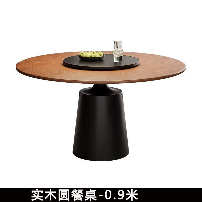 Solid wood round dining table - 0.9 meters