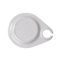 Plaques simples en fibres de bambou et en mélamine, nouveau design d'assiettes blanches avec support pour verre à vin