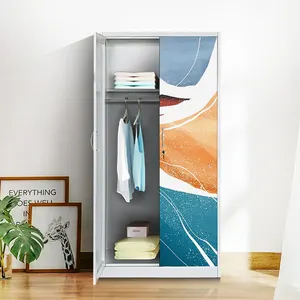 钢制衣柜印花衣柜新设计彩绘衣柜创意