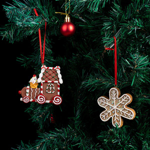 Adornos de árbol de <span class=keywords><strong>Navidad</strong></span> al por mayor, bonitos adornos colgantes de <span class=keywords><strong>Navidad</strong></span> artesanales de resina de pan de jengibre - Product Image 4