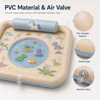 Tapis aquatique sensoriel pour bébés avec cadre gonflable en PVC, fenêtre centrale scellée et coussin amovible pour programmes de vente au détail personnalisés