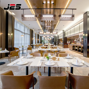 Sillón de Cuero J2S con Mesa Cuadrada, Juego de Muebles Modernos para Restaurante, Cafetería, <span class=keywords><strong>Bistro</strong></span>, Hotel de Lujo - Product Image 1