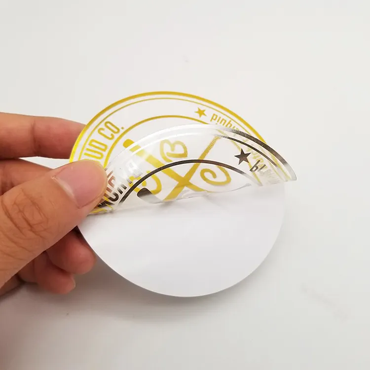 Print Transparent Car Bumper Stickers, Clear Heat Resistant Car Sticker Gold Stamp Only