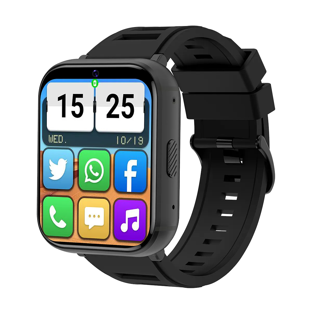 Q668 Full Screen Sport 4g Smart Watch 2023 Case Phone Black Fitness Clock Android Music With Camera Radio Metal OEM IPS