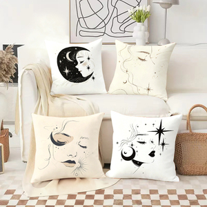 ผู้หญิงที่ดูสง่างามดุจเทพธิดา พร้อมดวงจันทร์และดวงดาวบนหมอนแสนสบาย ตกแต่งเทศกาลวันหยุดอย่างมีบรรยากาศ - Product Image 2