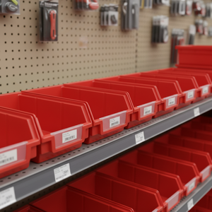 Organizador de Plástico, <span class=keywords><strong>Estante</strong></span> <span class=keywords><strong>Apilable</strong></span>, Contenedor de Almacenamiento Divisible para Estantes - Product Image 1