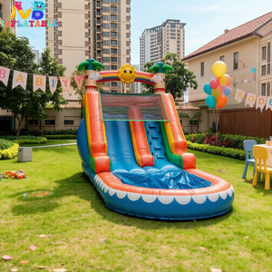 USA Stock <b>Inflatable</b> <b>House</b> Water Slide for Kids Backyard Birthday Party Outdoor Fun Playhouse With Splash Pool Water Slide Infla - Product Image 1