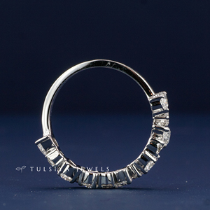 Elegant Yellow Diamond Style <b>Ring</b> for Women 14K White Gold <b>Statement</b> <b>Ring</b> with Side Diamonds Wedding Engagement Gift Jewelry - Product Image 5