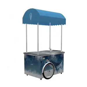 Thép không gỉ đẩy điện thoại di động kem giao hàng xe đạp xe máy bán hàng tự động espresso giỏ hàng đông lạnh đồ uống kiosk bán lẻ ngành công nghiệp - Product Image 3