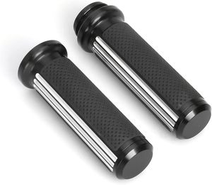 Tay nắm ghi đông xe máy bằng nhôm 1 inch CNC, tay ga cao su Defiance dành cho Harley Touring Sportster XL883 1200 Dyna Softail - Product Image 2