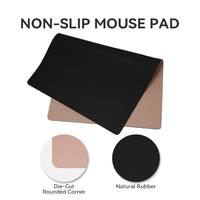 Tapis de bureau en cuir et caoutchouc, tapis de souris personnalisé avec logo, antidérapant, imperméable, surdimensionné, vente en gros