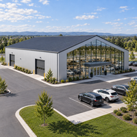 Structure Commerciale en Acier ASTM A572 Grade 50 avec Panneaux PIR pour Showroom Automobile et Atelier de Service