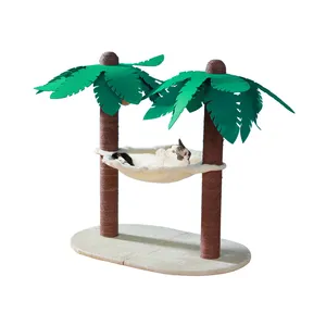 Palmeira árvore de gatos ecológica, árvore de gatos ecológica com novo design de coco e árvore de gatos, postagem de arranhados, 2023