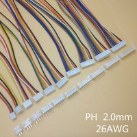Konektor JST Pitch 2.0mm Seri PH 2 Pin Konektor Crimp PHR-2 Housing Konektor Kawat ke Papan Kabel Harness