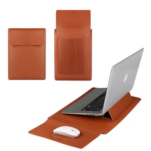 Stand <strong>Waterproof</strong> PU Leather Laptop Sleeve Computer Pouch Bag for MacBook 13.3 14.1 15.4 New <strong>Mac</strong> 16 - Product Image 1