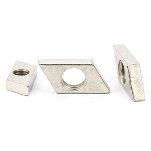 Écrou parallèle en acier au carbone nickelé pour profilés en aluminium M4 M5 M6 – Catégorie de produits : Écrous métriques - Product Image 3