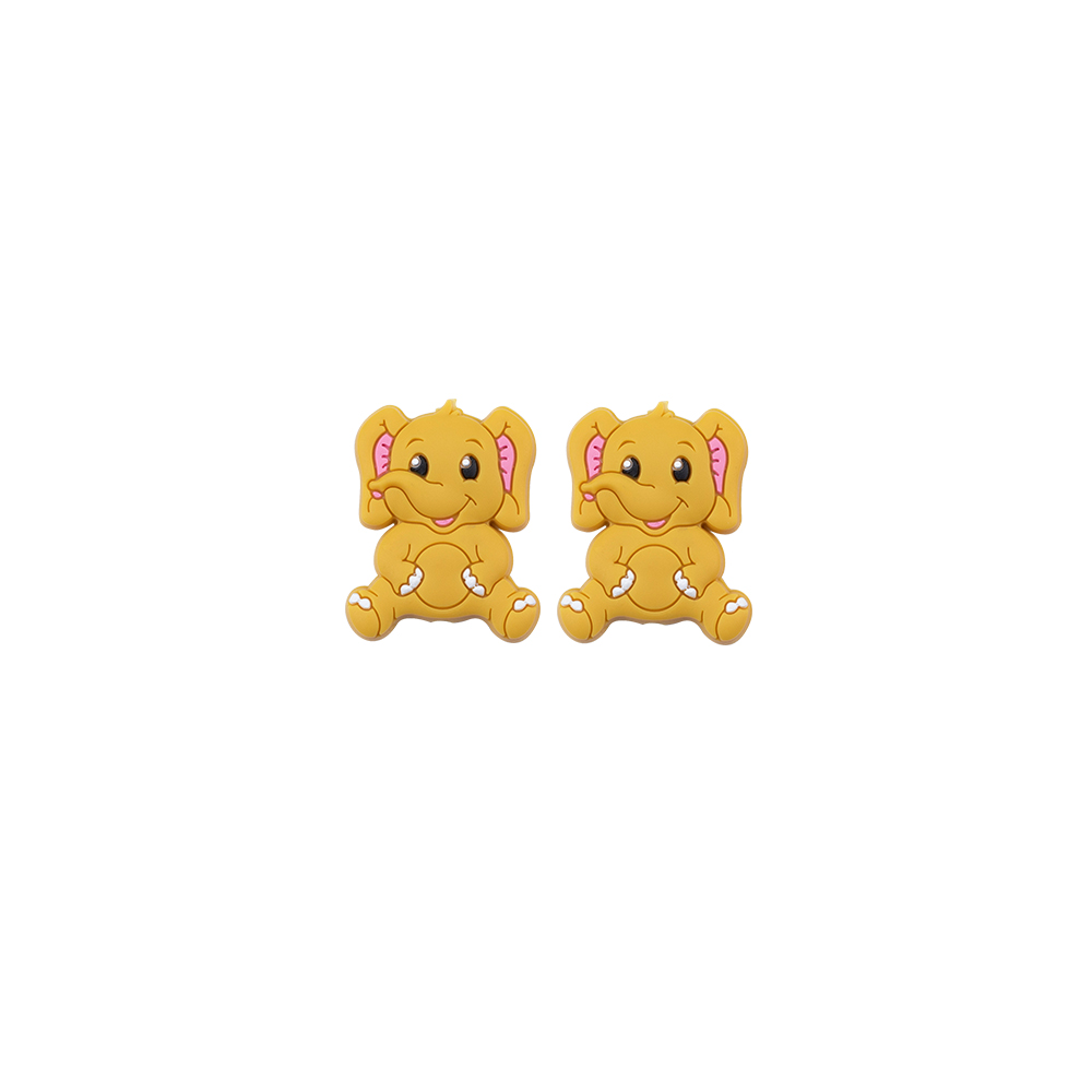 elephant Focal bead Mustard Yellow SA78