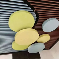 Plaques acoustiques décoratives modernes noires pour plafond de bureau, salle de réunion, hôtel, panneau acoustique en fibre de verre