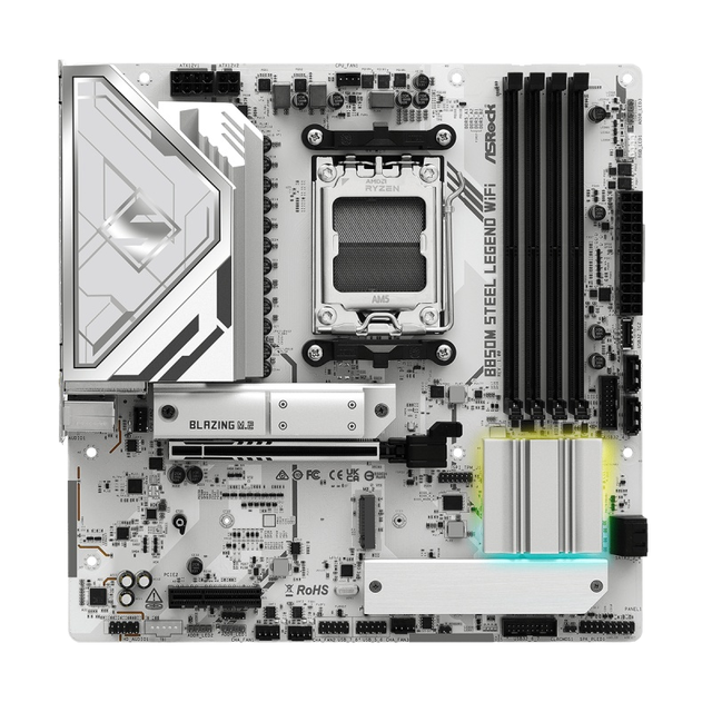 New Asrock B850M Steel Legend DDR5 WiFi7 Dual Channel SATA AMD 7000/9000 Series Desktop Motherboard LGA 1151 Socket Integrated