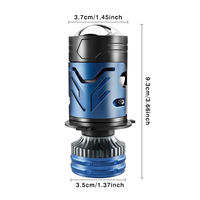 Brieyes Nouveau Phare LED H4 Super Lumineux 85W avec Mini Lentille Projecteur, Ampoule Antibrouillard, Feux de Route/Croisement, Plug&Play, Adaptation Universelle pour Voiture