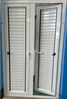 Volets de fenêtre en métal résistant aux ouragans au design moderne, nouveaux volets en aluminium à lamelles, volets extérieurs, porte en alliage d'aluminium