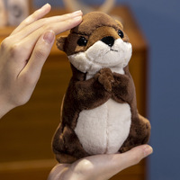 Peluche personnalisée avec logo design loutre à fourrure jouet et mascotte d'entreprise fabricant d'animaux en peluche de haute qualité