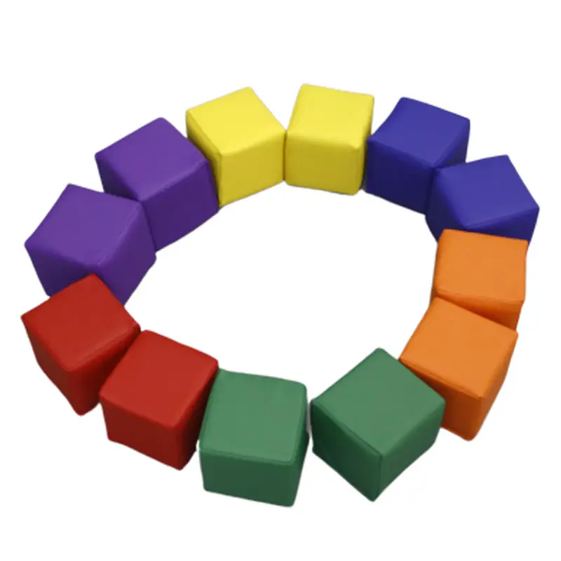 Custom Color Baby Soft Play Blocks Square Foam Cubes Indoor Baby Soft Building Blocks Educational Toys