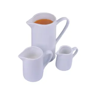 Vendita in fabbrica piccola caraffa per acqua calda in ceramica set di brocca per latte e latte in ceramica per ristorante