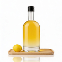 Botella de Licor de Vidrio de 200 ml y 370 ml OEM, Proveedor de Logotipos Personalizados, Botellas Vacías Transparentes para Tequila, Whisky, Licores, Vodka, Brandy, con Tapa de Rosca