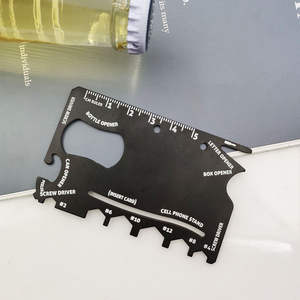 أداة سكين بطاقة بقاء معدنية متعددة الأدوات 22 في 1 أداة فتاحات زجاجات بطاقة جيب محفظة بطاقة ائتمان للأماكن الخارجية - Product Image 3