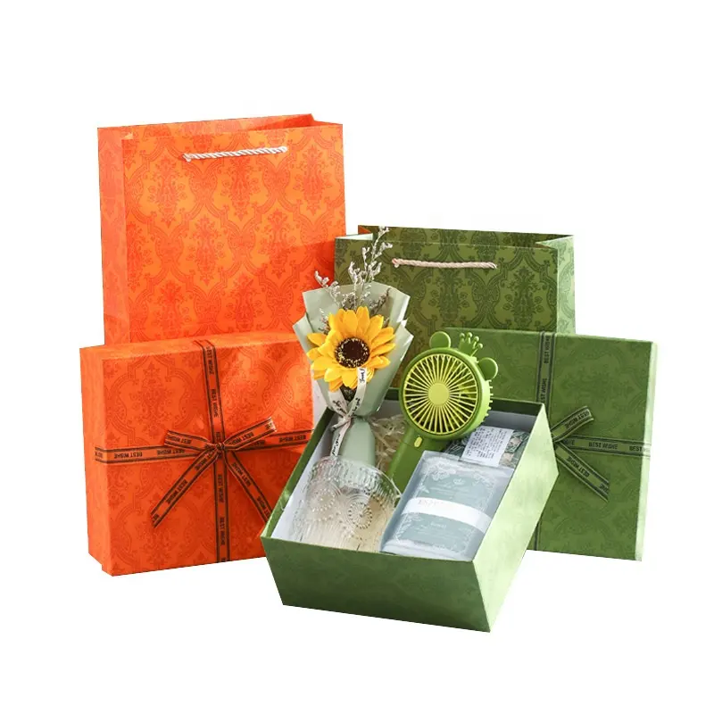 라이트 럭셔리 레트로 선물 상자 녹색 종이 상자 생일 선물 포장 크리스마스 손 보석 상자